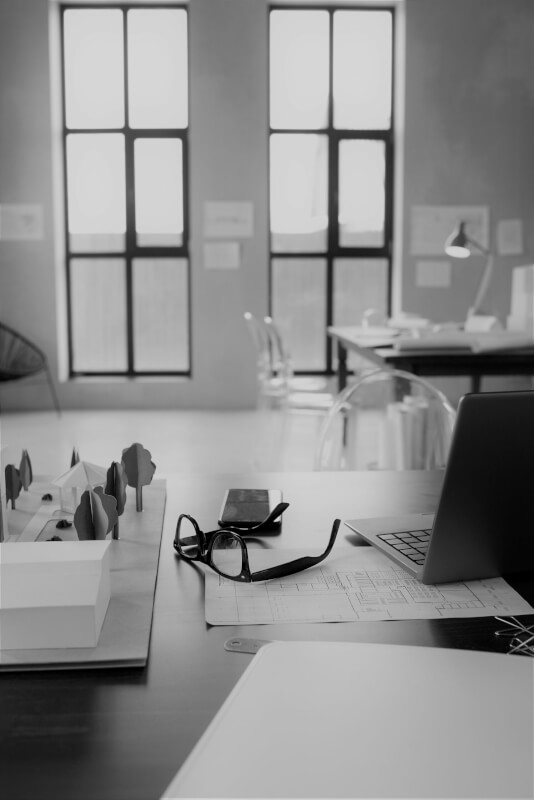 Agentur Workplace of architect at office